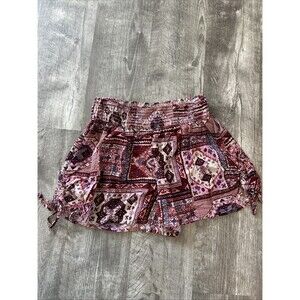 Hollister Womens Elastic Waist Size XS Multicolor Ultra High Rise Boho Shorts.